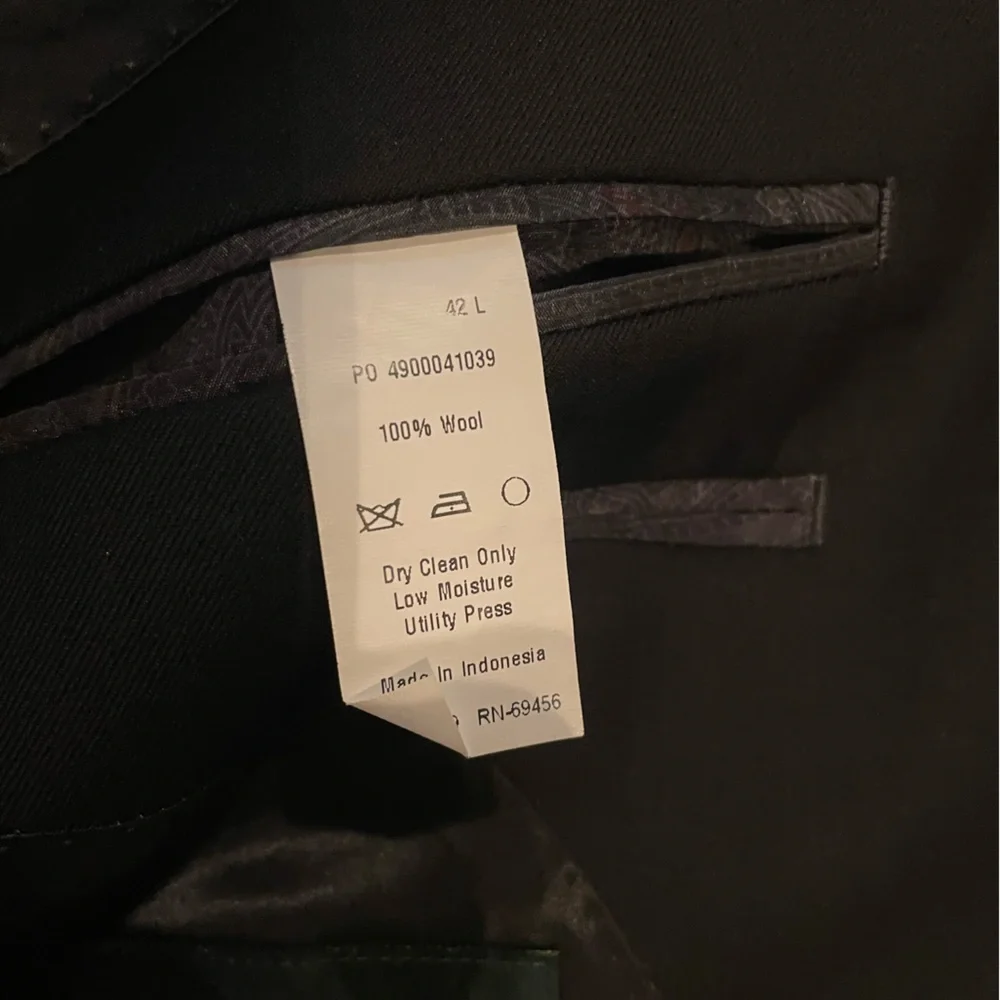 Lauren Ralph Lauren Wool Blazer amen’s Size 42L Black Classic Single Breasted
